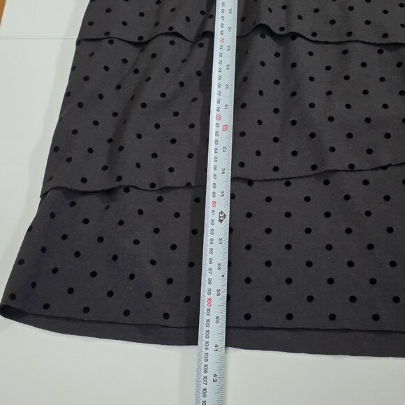 Tahari Arthur S. Levine Dress Womens 18W Black Polka Dots Layered Tiered Mature - Picture 9 of 16